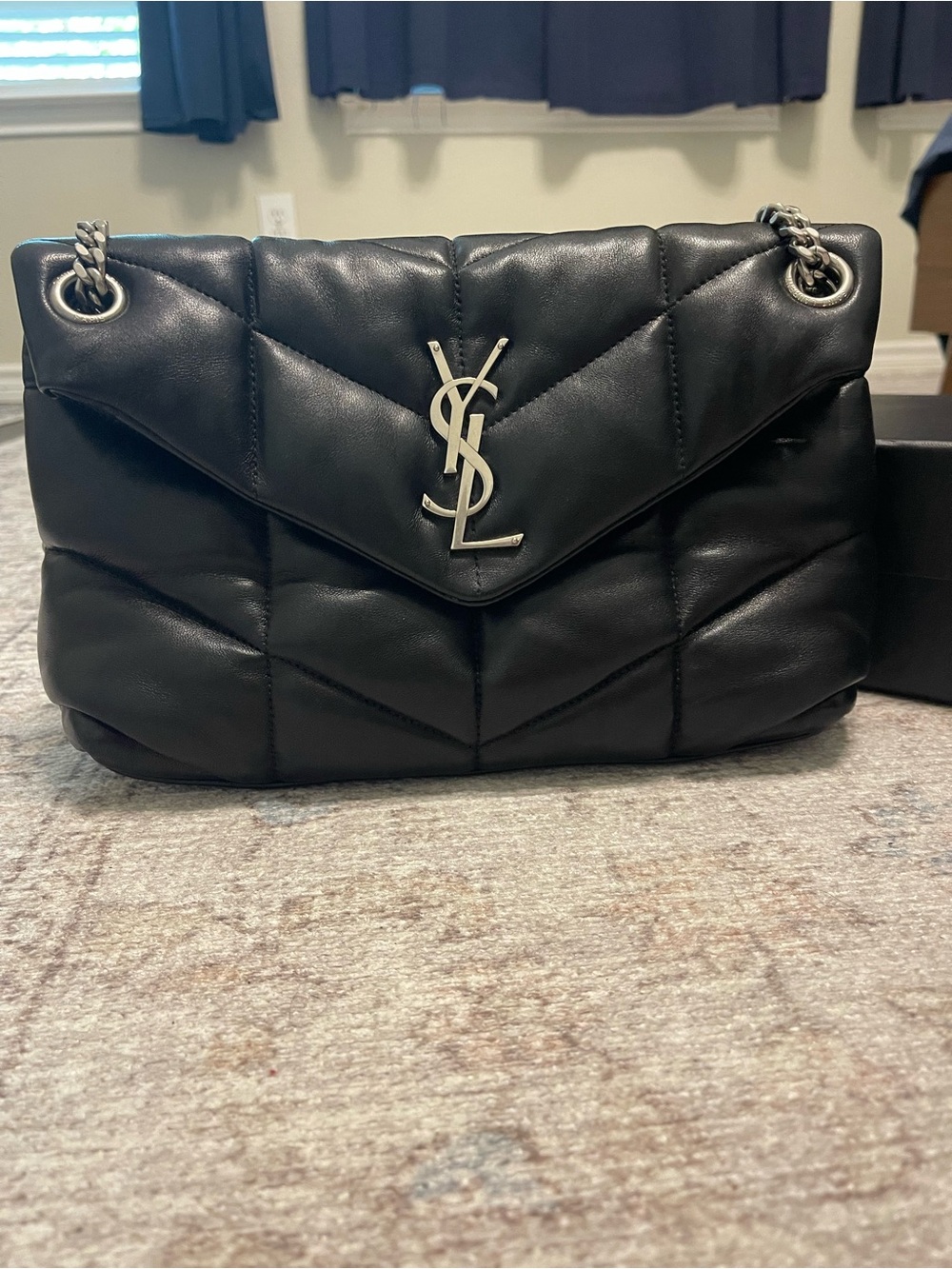 Saint Laurent Black Quilted Niki Chain Shoulder Bag